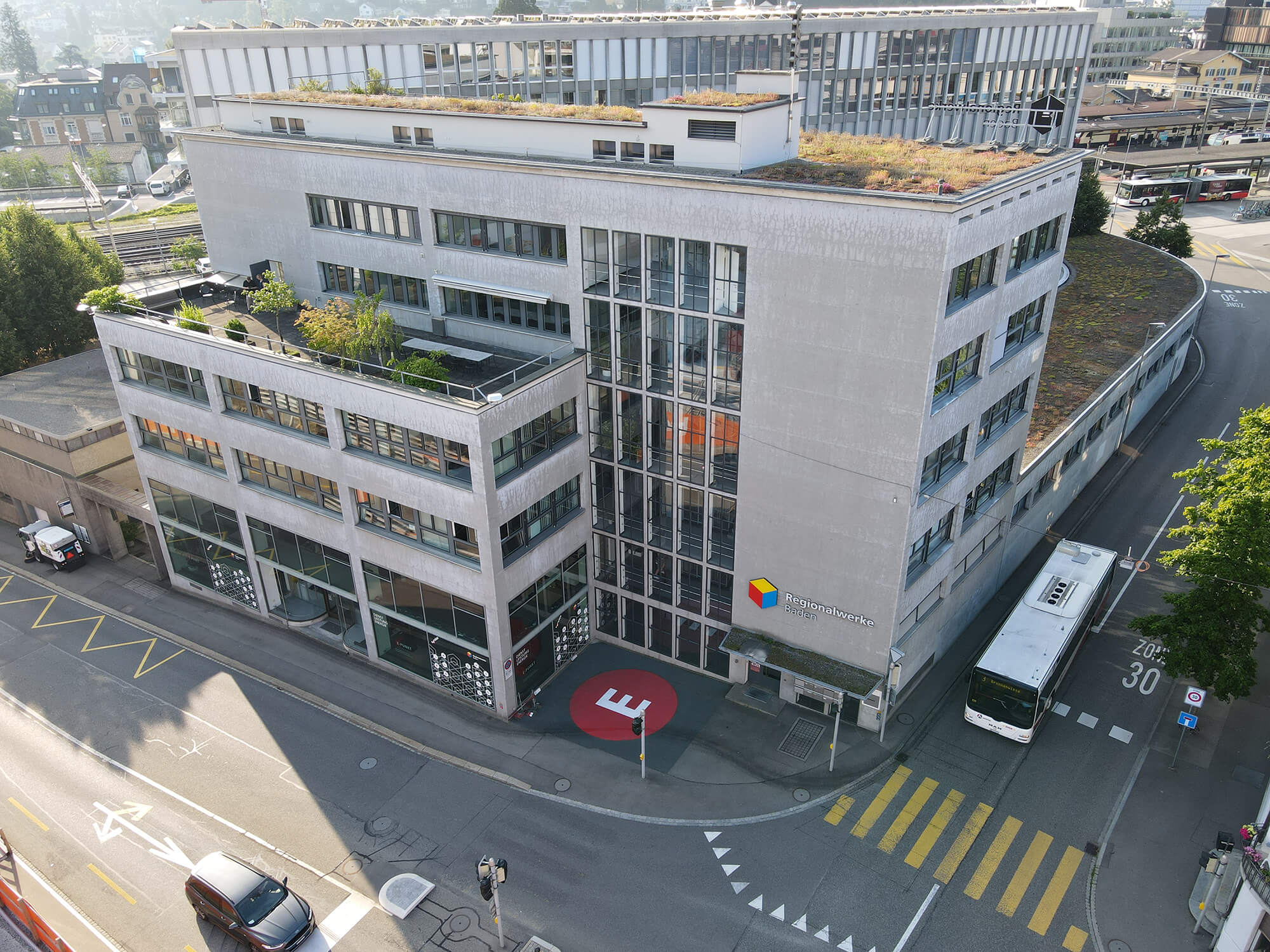 Regionalwerke Baden AG Luftbild Verwaltungsgebäude