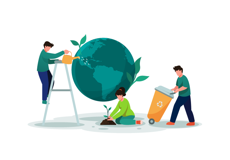 Gesunde und saubere Erde, Circular Globe